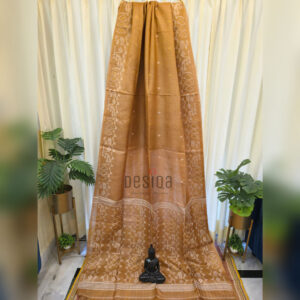 Brown Colour Pure Gachi by Gachi Tussar Handwoven Jamdani Saree