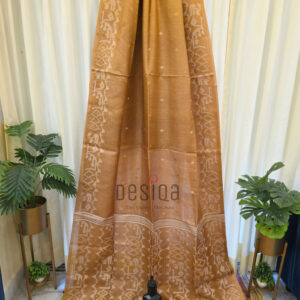 Brown Colour Pure Gachi by Gachi Tussar Handwoven Jamdani Saree
