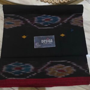 Black Colour Katki Dhonekhali Handloom Saree