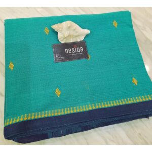 Turquoise Blue Dhonekhali Saree