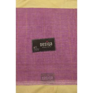 Lavender with Zari checks Dhonekhali Saree