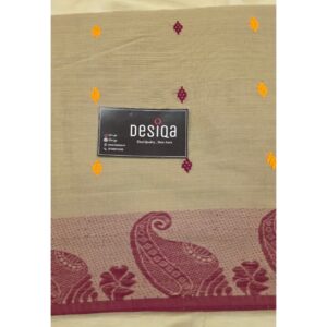 Mud color with Dual color Par Dhonekhali Saree