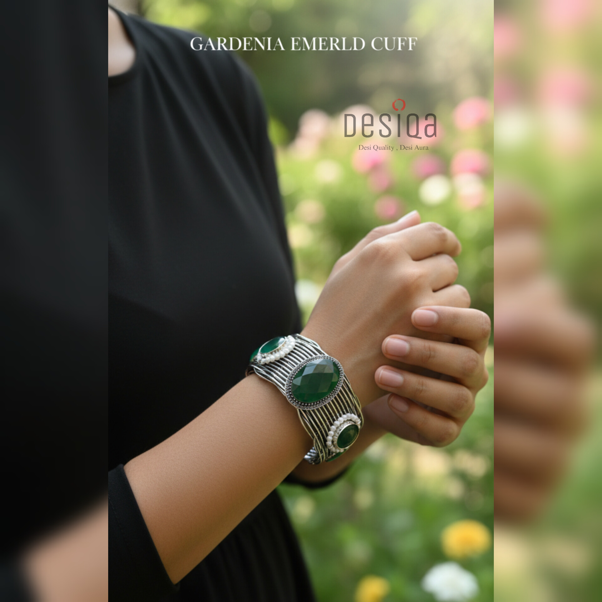 GARDENIA EMRALD CUFF - Image 2