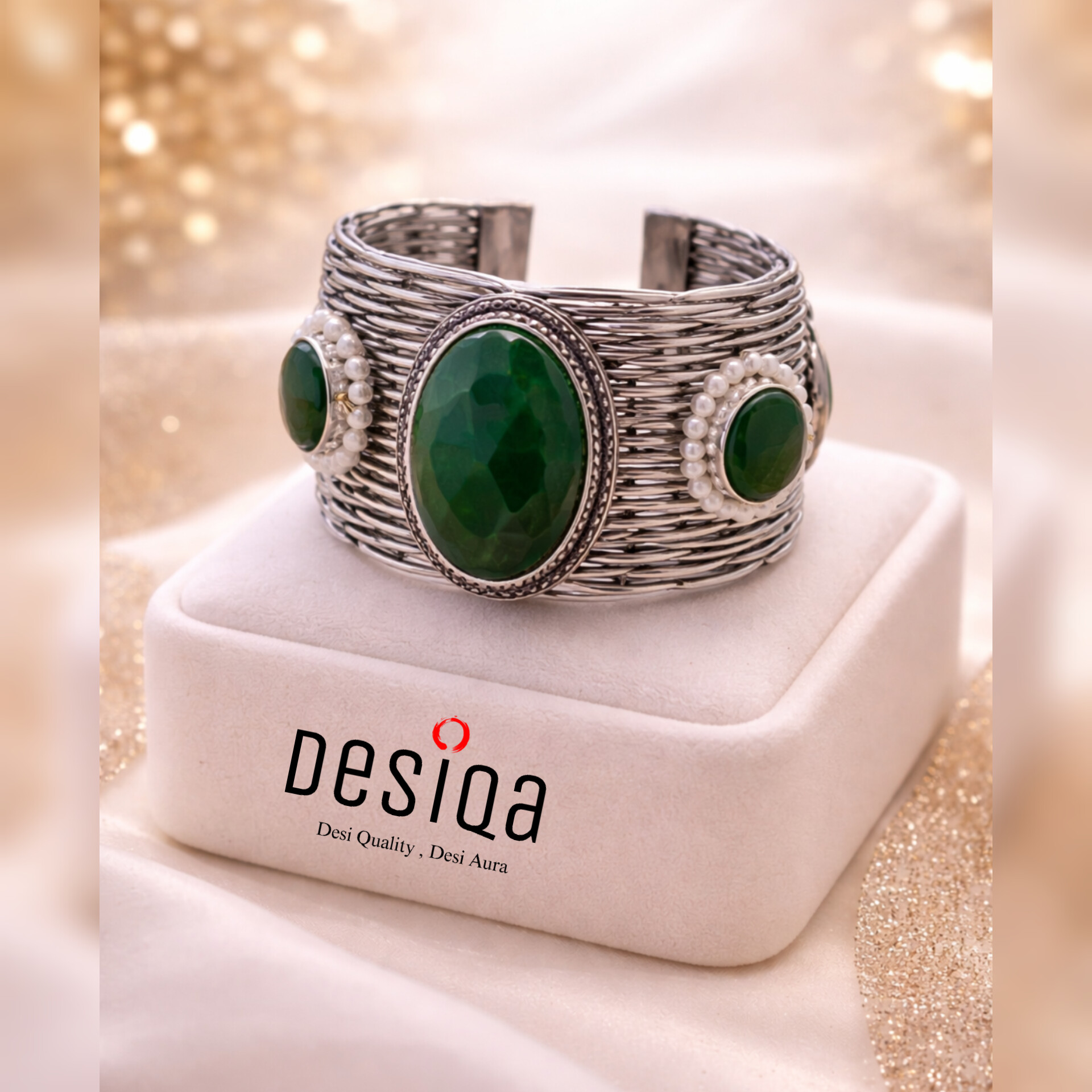 GARDENIA EMRALD CUFF - Image 3