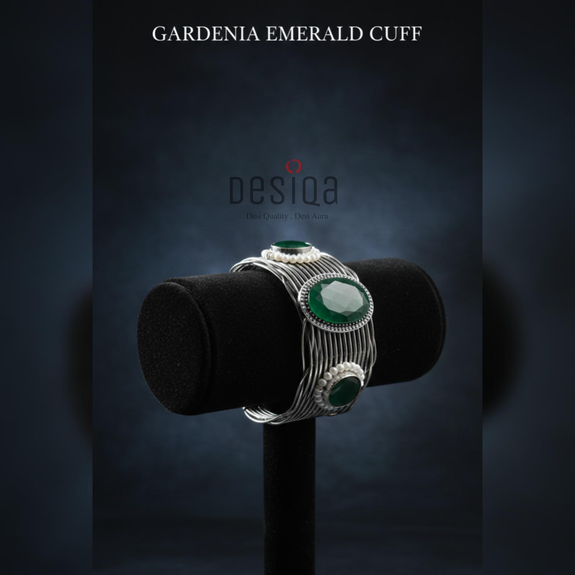 GARDENIA EMRALD CUFF