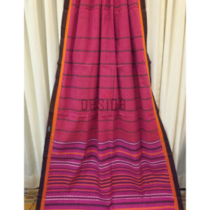 Pink Colour Pure Cotton Begumpuri Handloom Saree