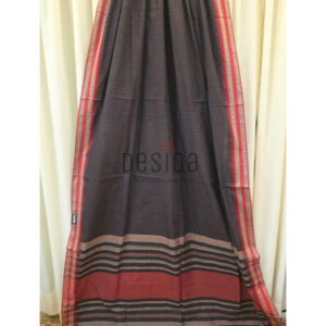 Black Colour Pure Cotton Begumpuri Handloom Saree