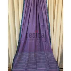 Purple Colour Pure Cotton Begumpuri Handloom Saree
