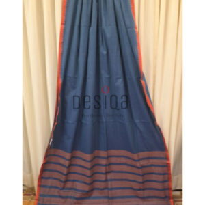 Blue Colour Pure Cotton Begumpuri Handloom Saree