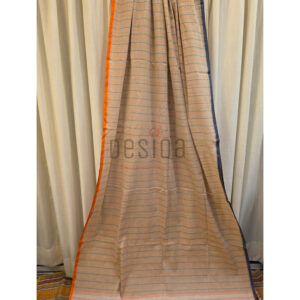 Beige Colour Pure Cotton Begumpuri Handloom Saree