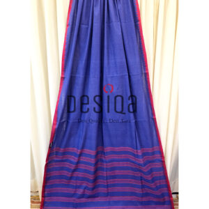Deep Blue Colour Pure Cotton Begumpuri Handloom Saree
