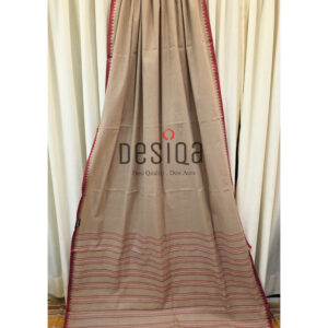 Dark Beige Colour Pure Cotton Begumpuri Handloom Saree